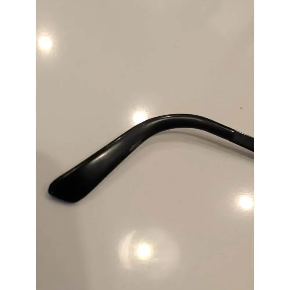 Revo 3014 001/62 Vintage Black Aviator Sunglasses Blue Mirror Lens Italy Wrap